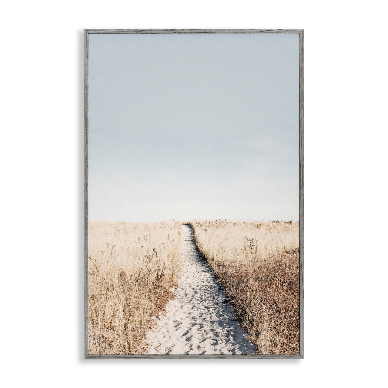 Stupell Industries Path with Sandy Footprints Framed Giclee Wall Art Design by Sisi and Seb